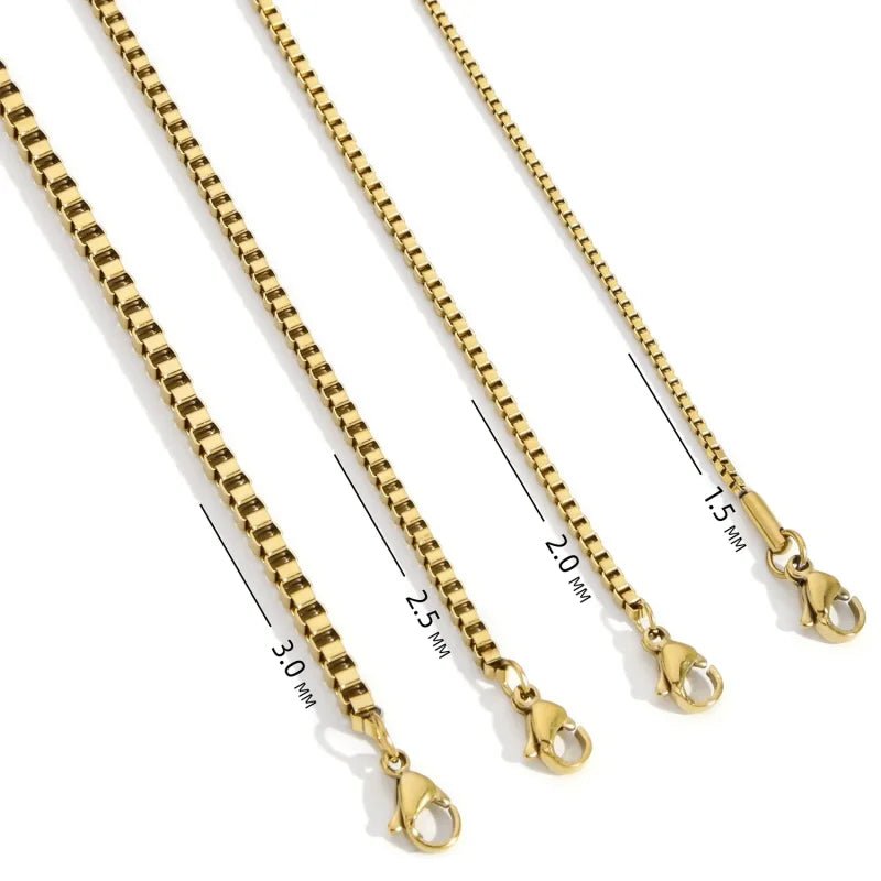 RVS Venetiaanse Ketting Goudkleur - Elegante Schakelketting - 45cm / 1.5mm - Heren
