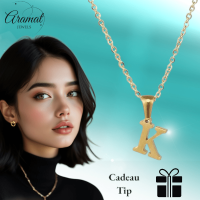 Stalen Letter Ketting goudkleur - H - Unisex