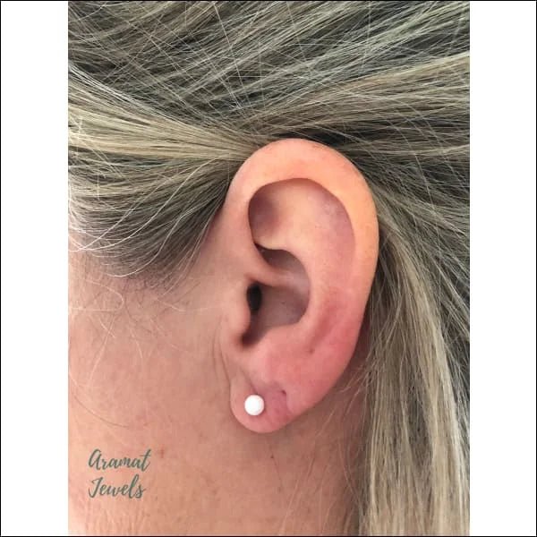 925 Zilveren Opaal Oorbellen 6-8mm - Betoverende Edelsteen Studs - Vierkant/Wit/7mm -