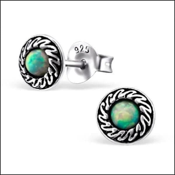 925 Zilveren Opaal Oorbellen 6-8mm - Betoverende Edelsteen Studs - Multikleur/6mm -