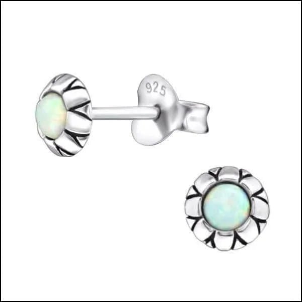 925 Zilveren Opaal Oorbellen 6-8mm - Betoverende Edelsteen Studs - Wit/5mm -