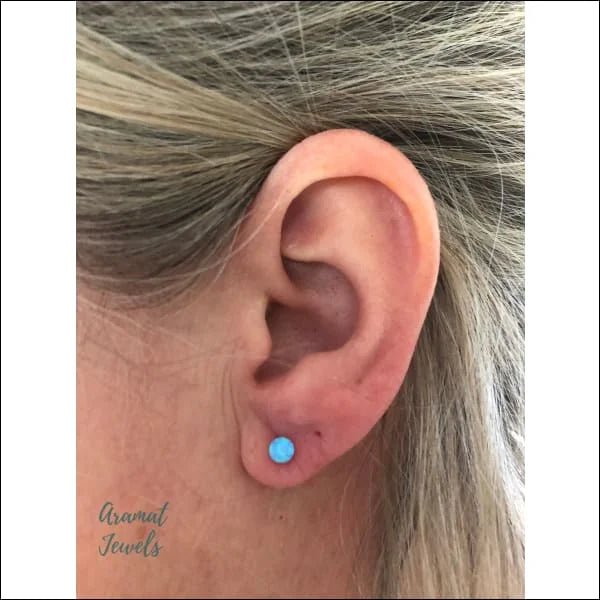 925 Zilveren Opaal Oorbellen 6-8mm - Betoverende Edelsteen Studs - Rond/Wit/6mm -