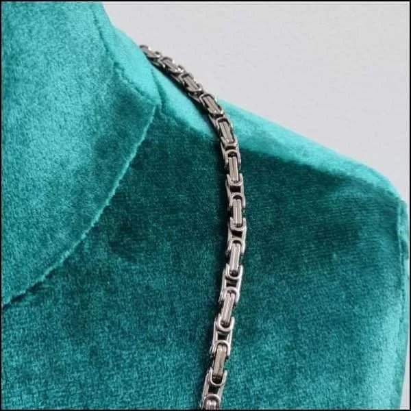 RVS Koningsketting Zilverkleur - Stoere Ketting Man Unisex - 60cm / 7mm - Heren