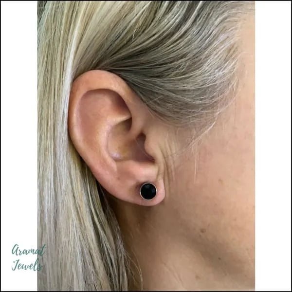 RVS Kristal Oorbellen Rond Kleurrijk 3mm - Diverse Kleuren Studs - Goudkleur / 7mm / Zwart -