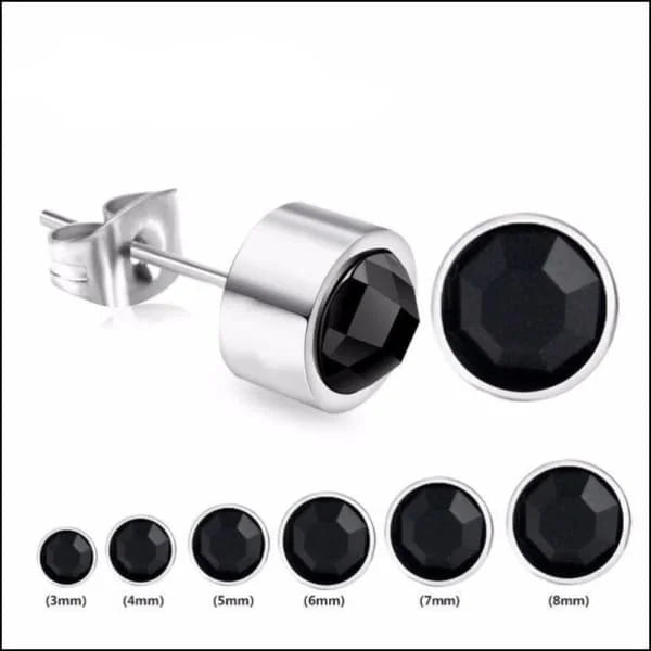 RVS Kristal Oorbellen Rond Kleurrijk 3mm - Diverse Kleuren Studs - Zilverkleur / 7mm / Transparant -