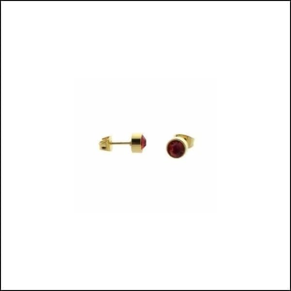 RVS Kristal Oorbellen Rond Kleurrijk 3mm - Diverse Kleuren Studs - Zilverkleur / 6mm / Zwart -