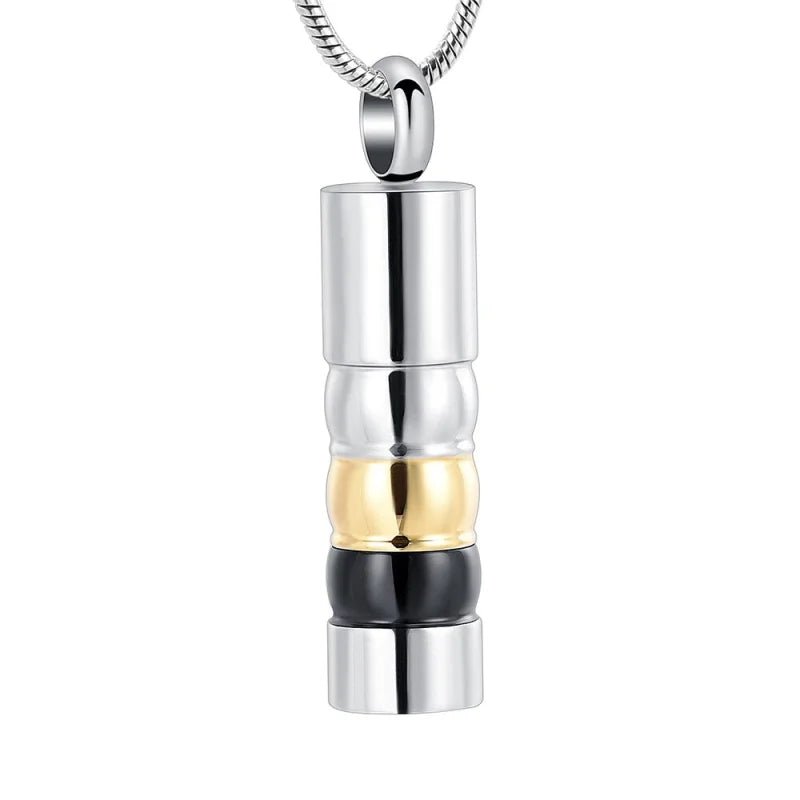 Stalen Cilinder Ashanger met Asbewaaroptie - Zilverkleur-4x1cm - Heren
