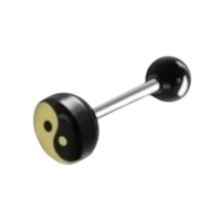 Stalen Logo Tongpiercing met Acryl Balletje - Schorpioen -