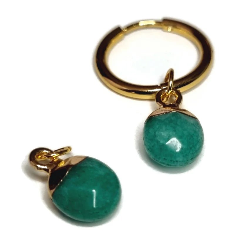 Stijlvolle Natuurstenen Oor Bedels - Mix en Match - Goudkleur / Eden green-Kwarts - Unisex