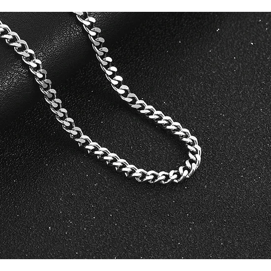RVS Curb Cubaanse Ketting gourmetschakel - 7mm / 50cm - Heren