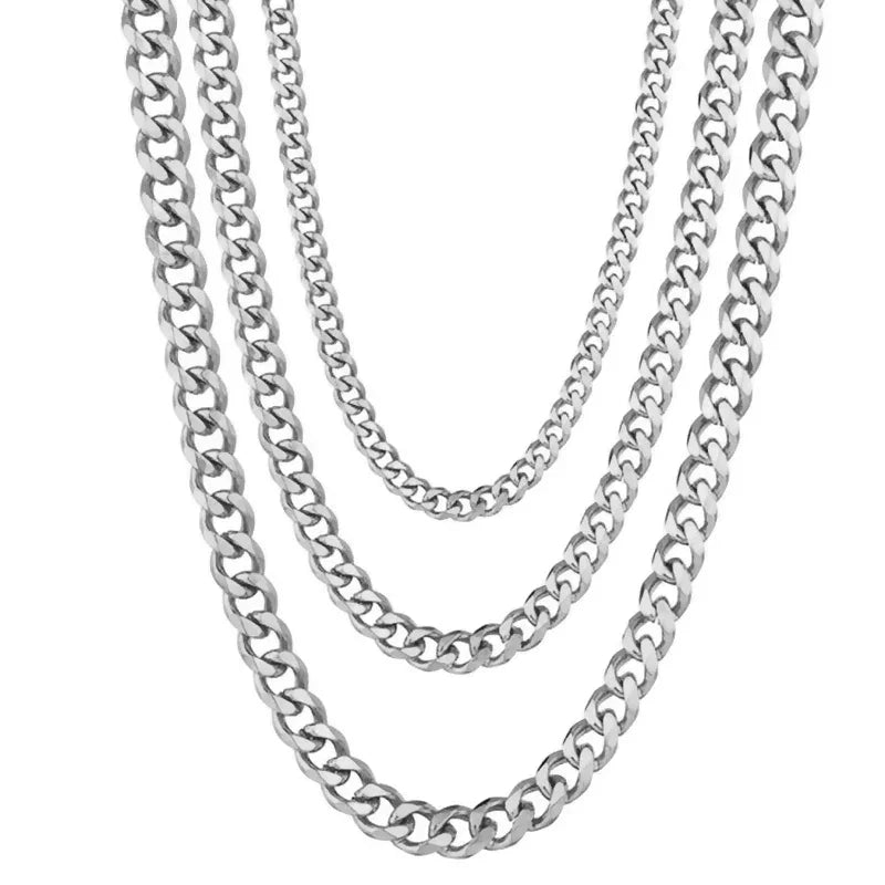 RVS Curb Cubaanse Ketting gourmetschakel - 4mm / 45cm - Heren