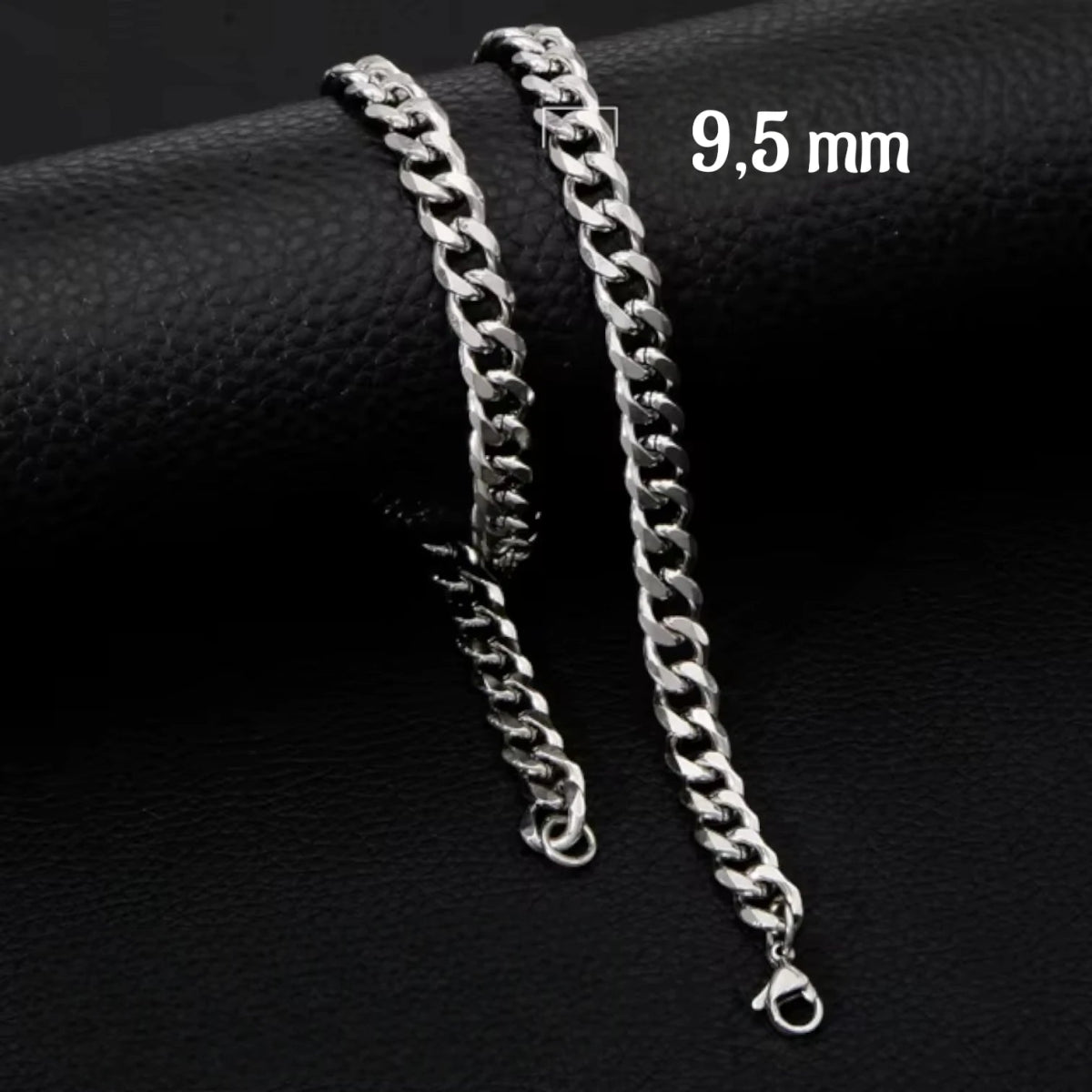 Moderne Zilverkleurige Gourmet Ketting RVS - 9.5mm / 55cm - Unisex