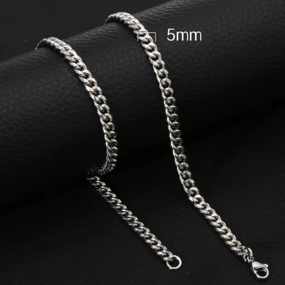 Moderne Zilverkleurige Gourmet Ketting RVS - 5mm / 70cm - Unisex