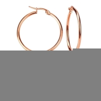 RVS Oorringen Goudkleur 20mm Vorksluiting - Glanzende Hoepels - Zilverkleurig / 75mm -