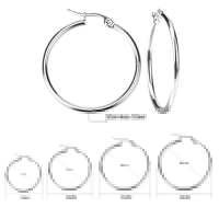 RVS Oorringen Goudkleur 20mm Vorksluiting - Glanzende Hoepels - Goudkleurig / 35mm -