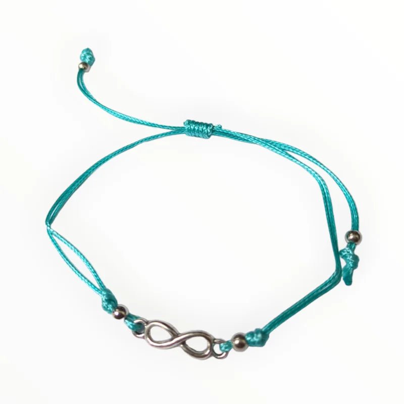 Infinity touw Armband oneindig symbool - Turquoise - Unisex