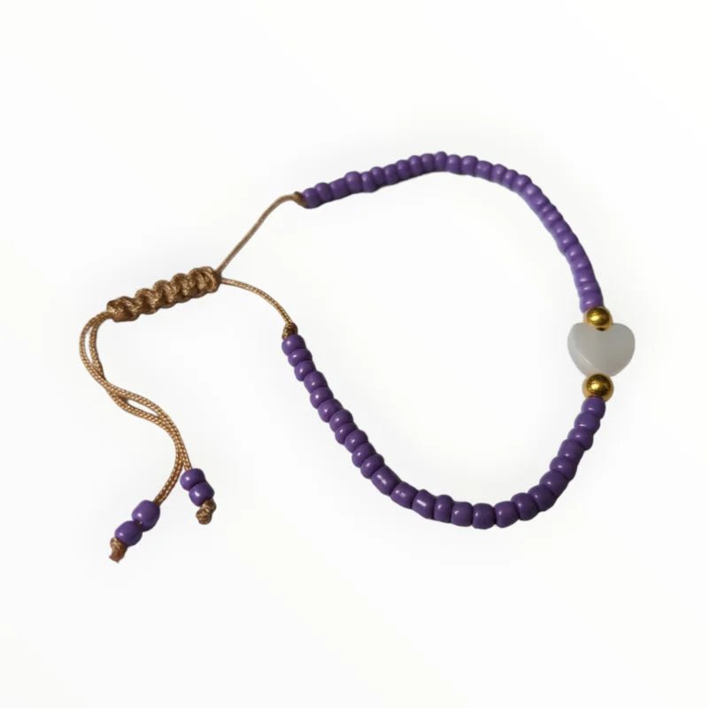 Verstelbare Armband Met Schelp Hartje