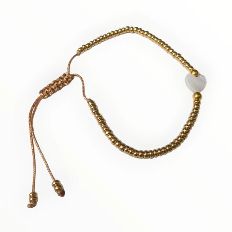 Verstelbare Armband Met Schelp Hartje