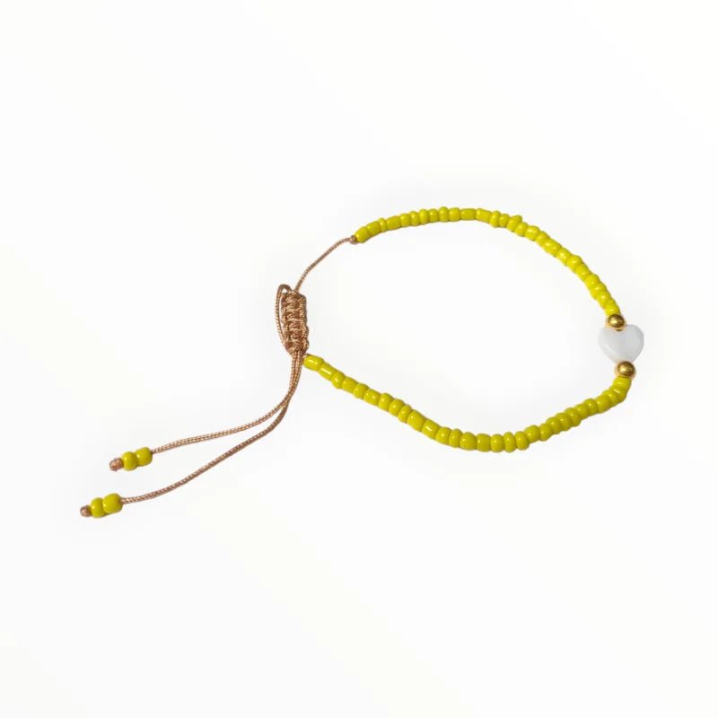 Verstelbare Armband Met Schelp Hartje