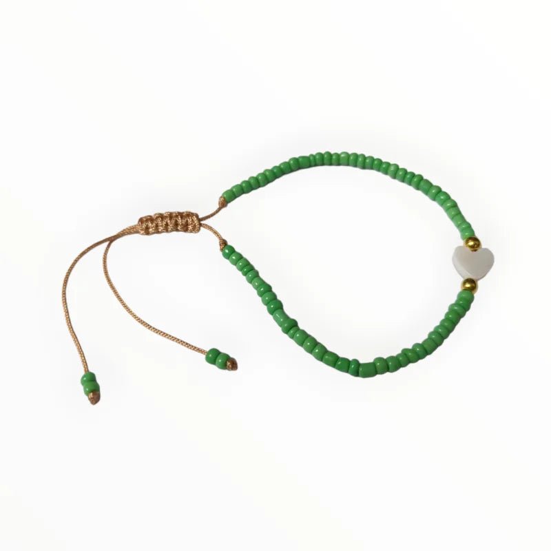 Verstelbare Armband Met Schelp Hartje